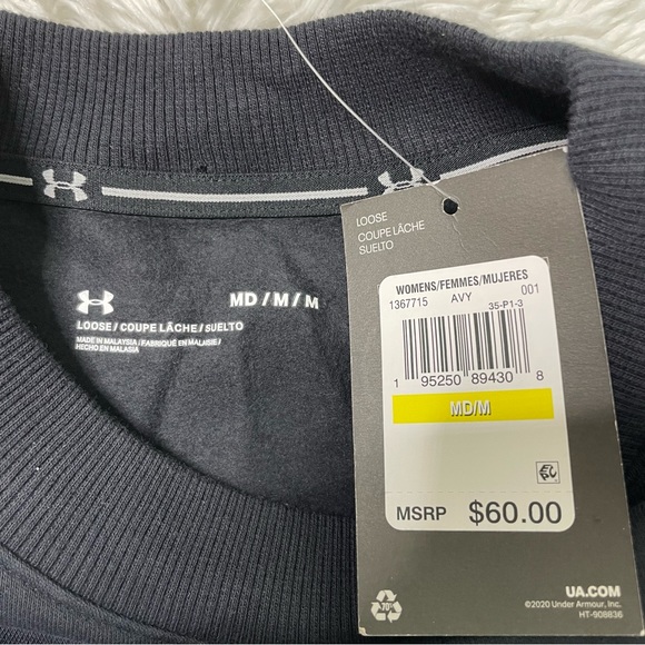 New Under Armour UA Volleyball Oversized Long Sleeve Sweater - Picture 6 of 6